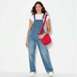 Wild Fable Mid-Rise Denim Baggy Overalls